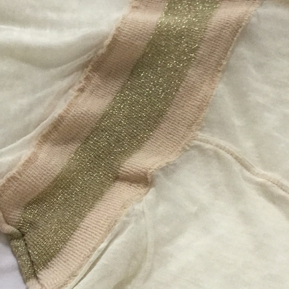 Free People cream burnout shirt